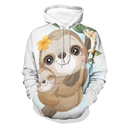 Sweats à capuche Sloth original idée cadeau sweat-shirt mignon unisexe taille S