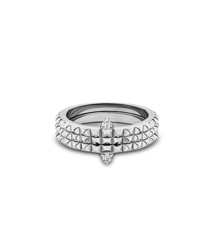 Bague en argent Police Ulua femme 56 mm avec cristaux brillants