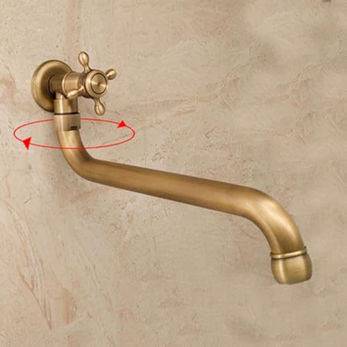 Grifo de pared para fregadero con extensión vertical contra salpicaduras 6