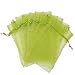 30 Designer Organza Fabric Gift Bags Pouches Party Gift Bags Green Medium 6.75" By 12"