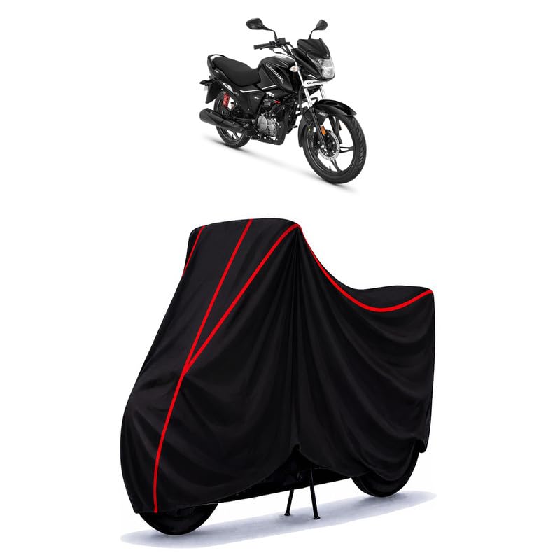 Image of Hero Glamour Xtec 125 Bs7 Water Resistant Bike Cover for All Motorcycles & Rain | Heavy Duty Taffeta Fabric | UV Protection, Dustproof, Scratchproof | All Weather Two Wheeler Cover with Elastic Bottom