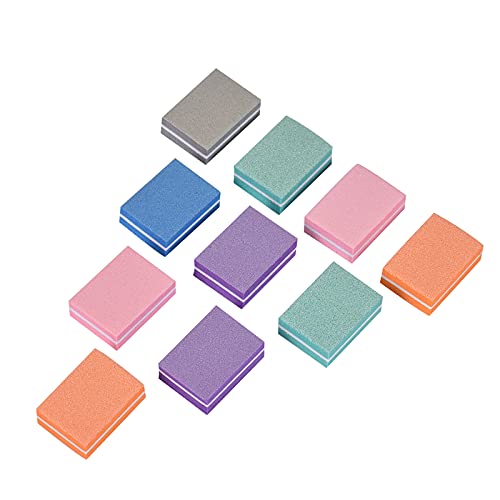 10 pezzi lati lima per unghie blocchi spugna levigatura buffer strisce lavabili strumenti di lucidatura