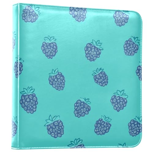 Album photo autocollant en cuir synthétique style bohème simple Blueberry pour photos de 7,6 x 12,7 à 20,3 x 25,4 cm, 20 feuilles