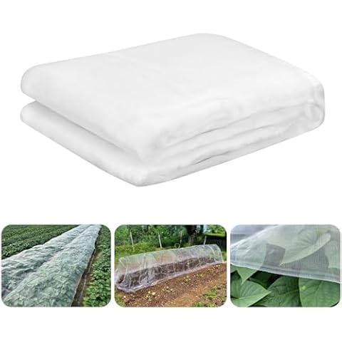 Homoda Garden Netting Pest Barrier, 10ft x 50ft Cicada Netting for Trees Ultra-fine Mesh Insect Netting, Row Cover Mesh Netting for Garden Protection, Ideal for Vegetables, Fruits, Flowers Cover