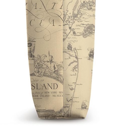 Bolso tipo tote con mapa de Long Island, Nueva York miniatura 3