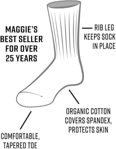 Maggie's Organic Natural Cotton Tri-pack Cushion Crew Socks2