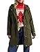 Bloggerlove Womens Waterproof Jackets Fashion Long Rain Coat Lightweight Raincoats With Hood Outdoor Hiking Jackets Army Green, L