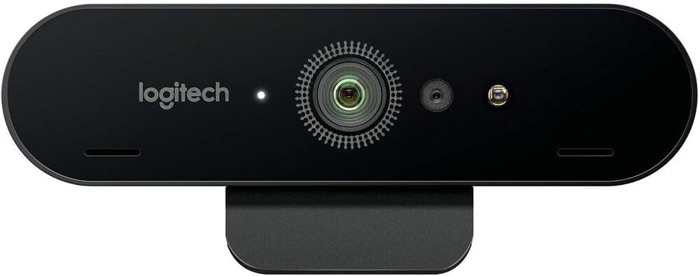 Logitech Brio 4K Webcam + AOM Bundle, Video Calling, Noise Cancelling Microphone, Automatic HD, Microsoft Teams, Zoom, Google Voice, Google Meet, PC/Mac/Notebook/MacBook - Graphite (Renewed)