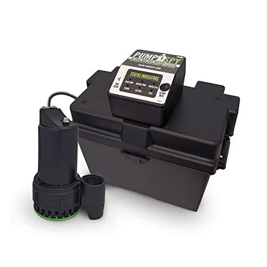 PumpSpy PS2000 WiFi Battery Backup Sump Pump System with Internet Monitoring & Alerts