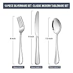 24-Piece Silverware Set, Flatware Set for 8, Food-Grade Stainless Steel Tableware Cutlery Set, Mirror Finished Utensil Sets for Home Restaurant - Image 2
