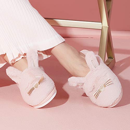 Kids Bunny Plush Slippers For Girls Boys：christmas Gifts Cute Warm Fuzzy Animal House Shoes -Toddler Fluffy Indoor Bedroom Slippers Pink #TOP6