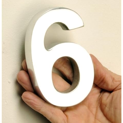 Black Country Metal Works Polished Aluminium House Numbers Cover