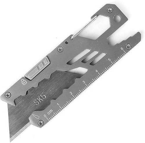 Box Cutter Knife, Retractable Utility with SK5 Carbon Steel Blade