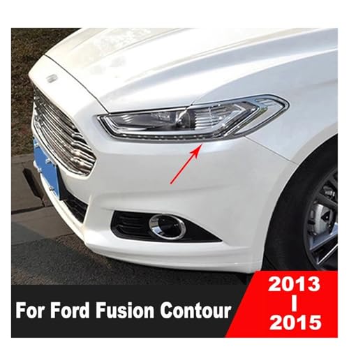 Embellecedor de faros para Ford Fusion Contour 2013-2015 moldura cromada exterior 4