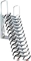 LYNMTPJ Concertina Loft Ladder Alloy Attic Access Ladder Carbon Steel Attic Stairs Pull Down Attic Ladder Non-Slip Folding Ladder Home Telescoping Ladder (2.6)