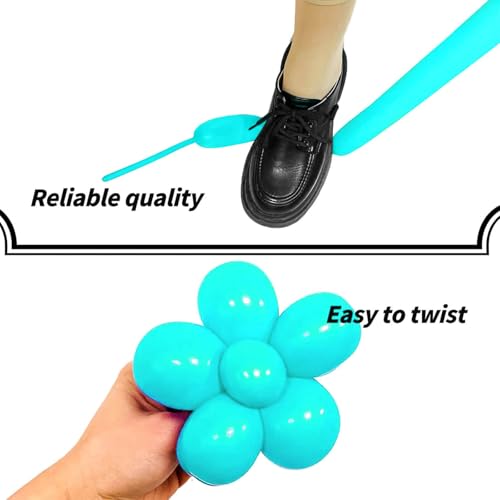 Image of Teal Long Balloons Premium 260 Twisting Balloons Animals Magic for Birthday Kids Wedding Party Supply 100pcs