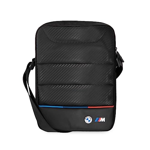 BMW Tablet Bag: Sleek and Durable PU Leather and Carbon Black Design for 10-inch Tablets, Smartphones, or Any Gadgets on The Go - Perfect for Work, Travel, and Everyday Use - Carbon Black Tricolor
