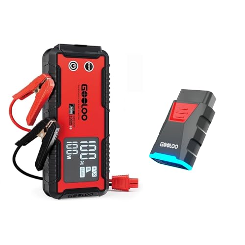 GOOLOO 6000A Jump Starter GT6000 & GOOLOO DEEPSCAN DS100 OBD2 Scanner Diagnostic Tool - Detailed View