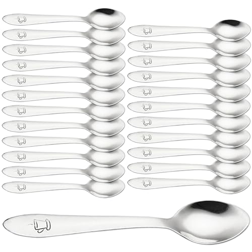 Cucharillas cafe pequeñas acero inoxidable 24 uds 10 cms aptas para hogar restaurantes lavavajillas cucharas cafe cuchara cafe cuchara te cucharas de cafe cucharas pequeñas cucharitas de cafe