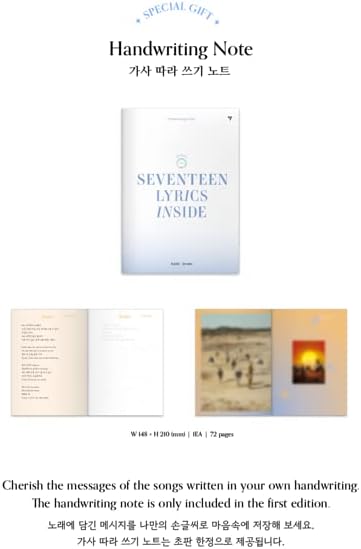 Miniatura 7 de Seventeen Lyrics Inside Global Edition  Producto oficial de Seventeen, 10 Seventeen canciones interpretaciones de letras completas, mercancía de