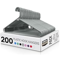 Utopia Home Plastic Hangers - Clothes Hanger with Hooks