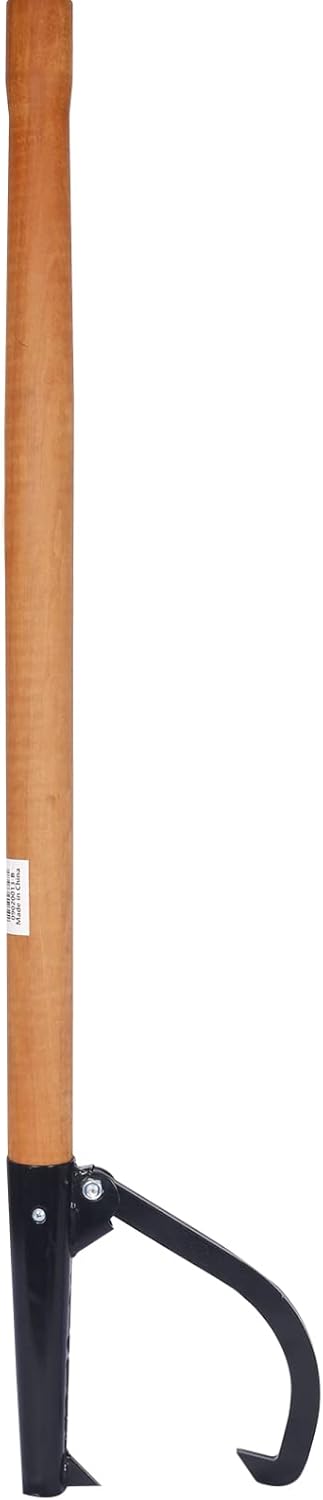 48" Log Peavy Cant Hook – Heavy-Duty Logging Tool with 2" to 14.4" Opening, Peavey Point & Wood Handle | Log Roller Tool for Turning, Lifting & Handling Timber (Black-01)