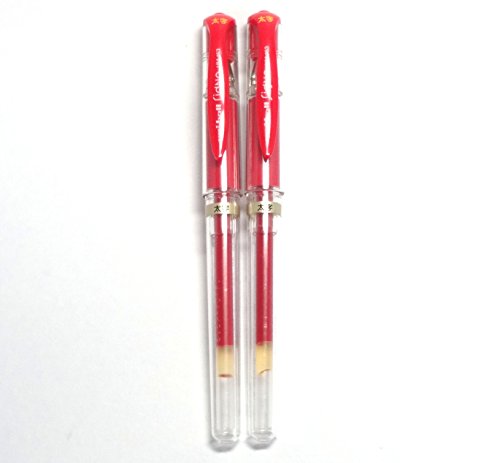 Uni-ball Signo Broad UM-153 Gel Ink Pen, Red, 2 pens per Pack (Japan import) [Komainu-Dou Original Package]