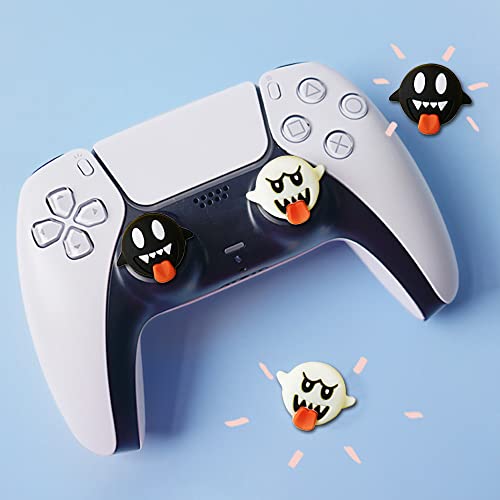 Image of PERFECTSIGHT Halloween Skull Thumb Grip Caps for Switch 2 2025, PS5, PS4, Xbox Series X /S, Xbox One, Switch PRO Controller, 4PCS Kawaii Soft Rubber 3D Analog Thumbsticks Grips Joystick Cover