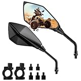 ATV Mirrors for Jiger Amphibious Utility Vehicle 1970-1980, Adjustable Rear View Mirrors, Side View Mirror for Handlebar Clamp Mount, Wide View, Suitable for Quads Off Road Riding