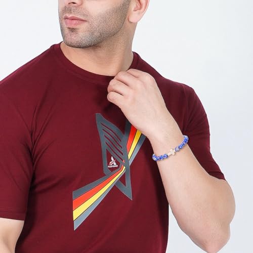 COLOYAN Christian Cross Beaded Bracelet Religious Cross Bracelet 8mm Natural Stone Healing Stretch Bracelets for Women Men 5