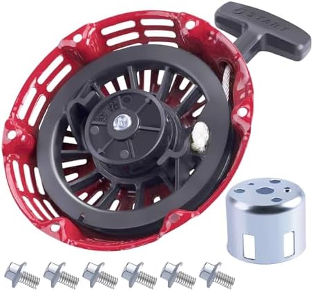Recoil Starter with Start Cup Fit Honda GX120 GX160 GX200 Pull Starter (Steel Rod Paws) Engine 4/5.5/6.5hp Motor Replace # 28400-ZE1-003ZF 28400-ZH8-013YA