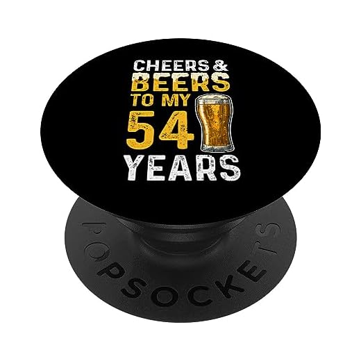 Bière: Cheers And Beers To My 54 Years - 54 cumpleaños PopSockets PopGrip Intercambiable