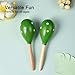 Maracas for Adults Kids Babies, Wooden Maracas Shaker Musical Instrument, Green