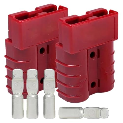 Anderson Power Products SB50 Connector Kit, 50 Amps, Red Housing, w/ 8 AWG Contact, 6331G1 (1 Pair)