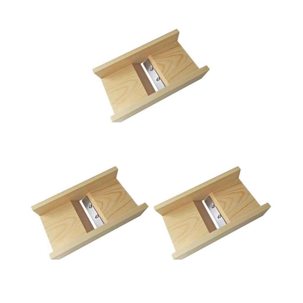 Emporte-pièces biseautés en bois de qualité pour savon et bougie (lot de 3)