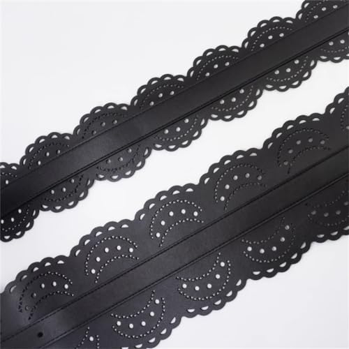 Hollow Carved Leather Waistband Buckle Wide Waistband Dress with Decorative Waistband Closure(90cm)2