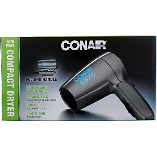 Conair Vagabond Folding Handle 1875 Watt Compact Hair Dryer 1 ea (Pack of 10)