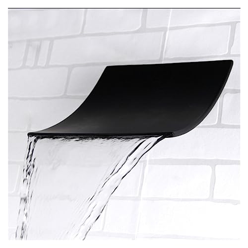 Bec de robinet cascade en laiton chrome au design carré-rond pour baignoire