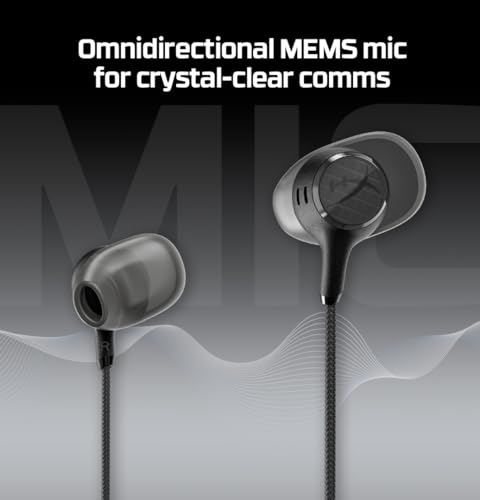 Image of HyperX Cloud Earbuds III S Black - Wired Earbuds, PC; Nintendo Switch; Console Controller, Dynamic; 14.3 mm Driver, Silicone Ear Tips, Black, (BN7S1AA)