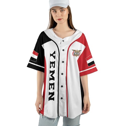 Camiseta de béisbol Yemen orgullo bandera Yemen para hombre miniatura 2