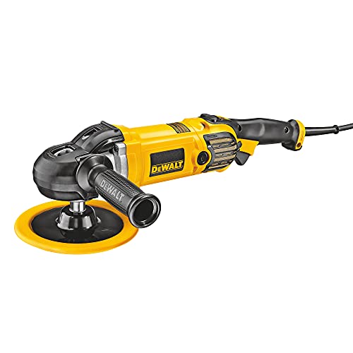 DEWALT Buffer Polisher, 7-in-9-in, 12 amp, Variable Speed Dial 0-3,500 RPM’s, Soft…