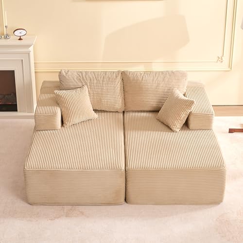 Litbird 194 cm Modul-Sofa, großes Boneless Ecksofa mit tiefer...