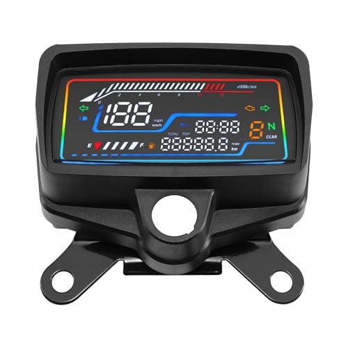 Compteur kilométrique à LED moto précis avec jauge de carburant et compte-tours TR/Min