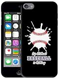 SM Cases Compatible with iPod Touch 7, iPod Touch 6, iPod Touch 5 Case - Baseball Painted Design 3D Printed Phone Back Hard Plastic Cover for iPod Touch 7/6 / 5.