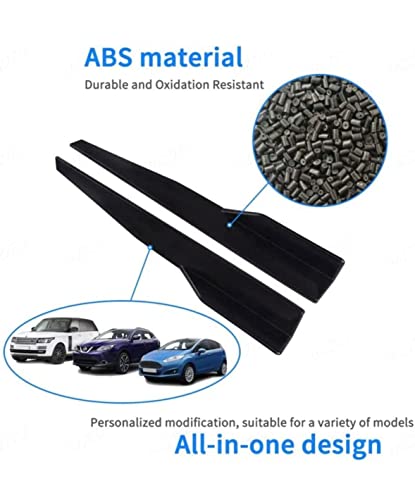 Image of 2PC /Set 75cm Side Skirt Splitter Rocker Splitters Diffuser Winglet Wings Bumper Kit Side Bumper Lip Splitter Bumper Splitter Spoiler Universal for All Cars Stylish