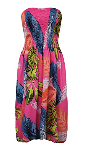 Image of Zyyfly Womens Summer Beach Dresses Strapless Cover Ups Dress Tube Top Sundresses