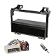 Audioproject A181 - Autoradio Radioblende Set kompatibel mit Ford Fiesta Fusion MK6 ab 2002-2005 mit Ablagefach Einbaurahmen + Radioadapter Antennenadapter schwarz