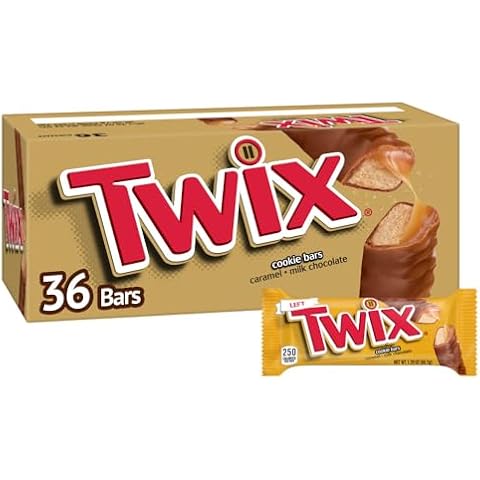 TWIX Caramel Chocolate Cookie Candy Bar, 36-Count Box Cover