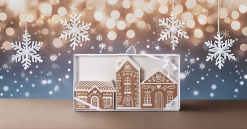 Gingerbread House Chunky Sitter Set Primitives by Kathy : décor en bois incassable - 8