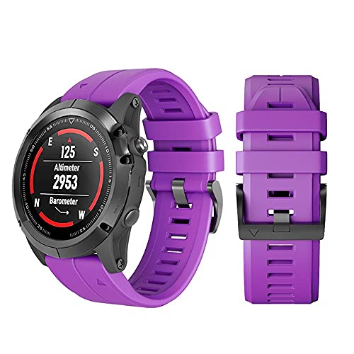 Sportarmband mit Schnellentriegelung, Ersatz f&uuml;r Garmin Fenix 3/Fenix 3 HR/Fenix 5X/Fenix 5X Plus Smart Watch (lila)